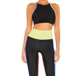 NWT Beach Riot Ribbed Neon Color Block “Ana” Set!